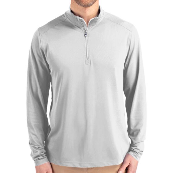 Cutter & Buck Virtue Eco Pique Recycled Quarter Zip Mens Big & Tall Pullover Thumbnail