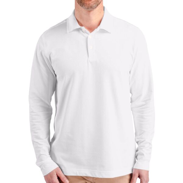 Cutter & Buck Advantage Tri-Blend Pique Mens Long Sleeve Polo Thumbnail