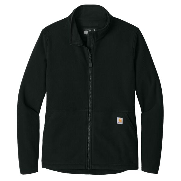Women's Textured Full Zip Fleece Jacket Thumbnail