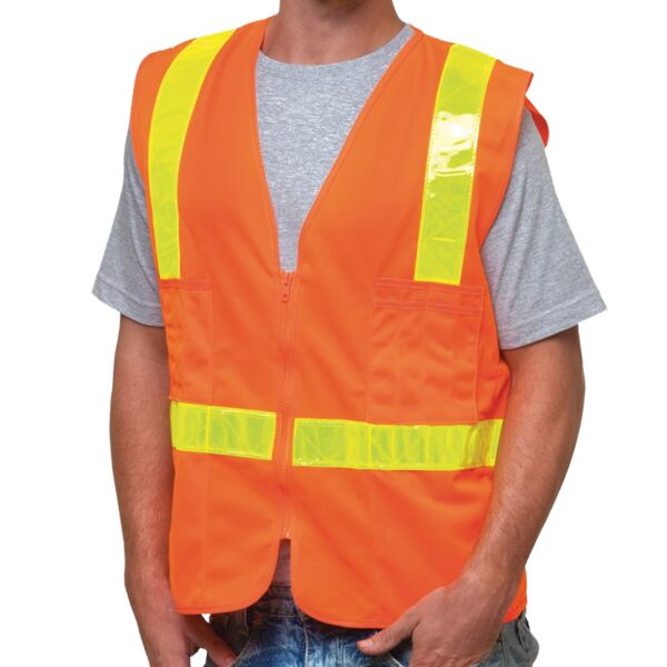 Unisex USA-Made ANSI Solid Surveyor's Vest Class 2 Thumbnail