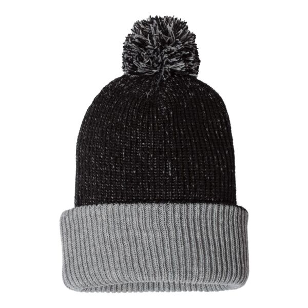 Sportsman 12" Knit Speckled Pom-Pom Beanie Thumbnail