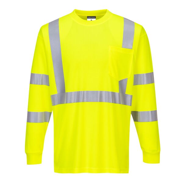 Hi-Vis Pocket T-Shirt L/S Thumbnail