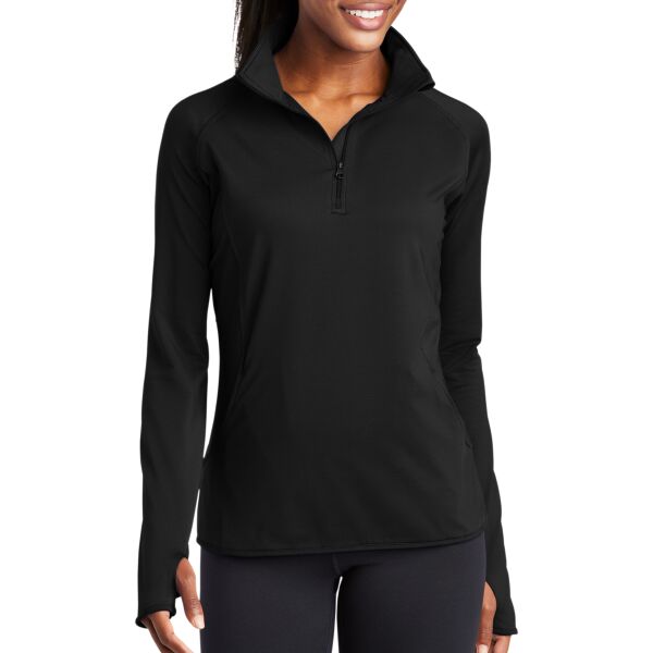 WS Ladies Sport Wick ® Stretch 1/2 Zip Pullover Thumbnail
