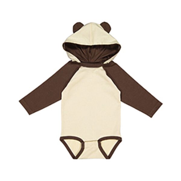 Rabbit Skins Infant Long Sleeve Fine Jersey Bodysuit With Ears Thumbnail